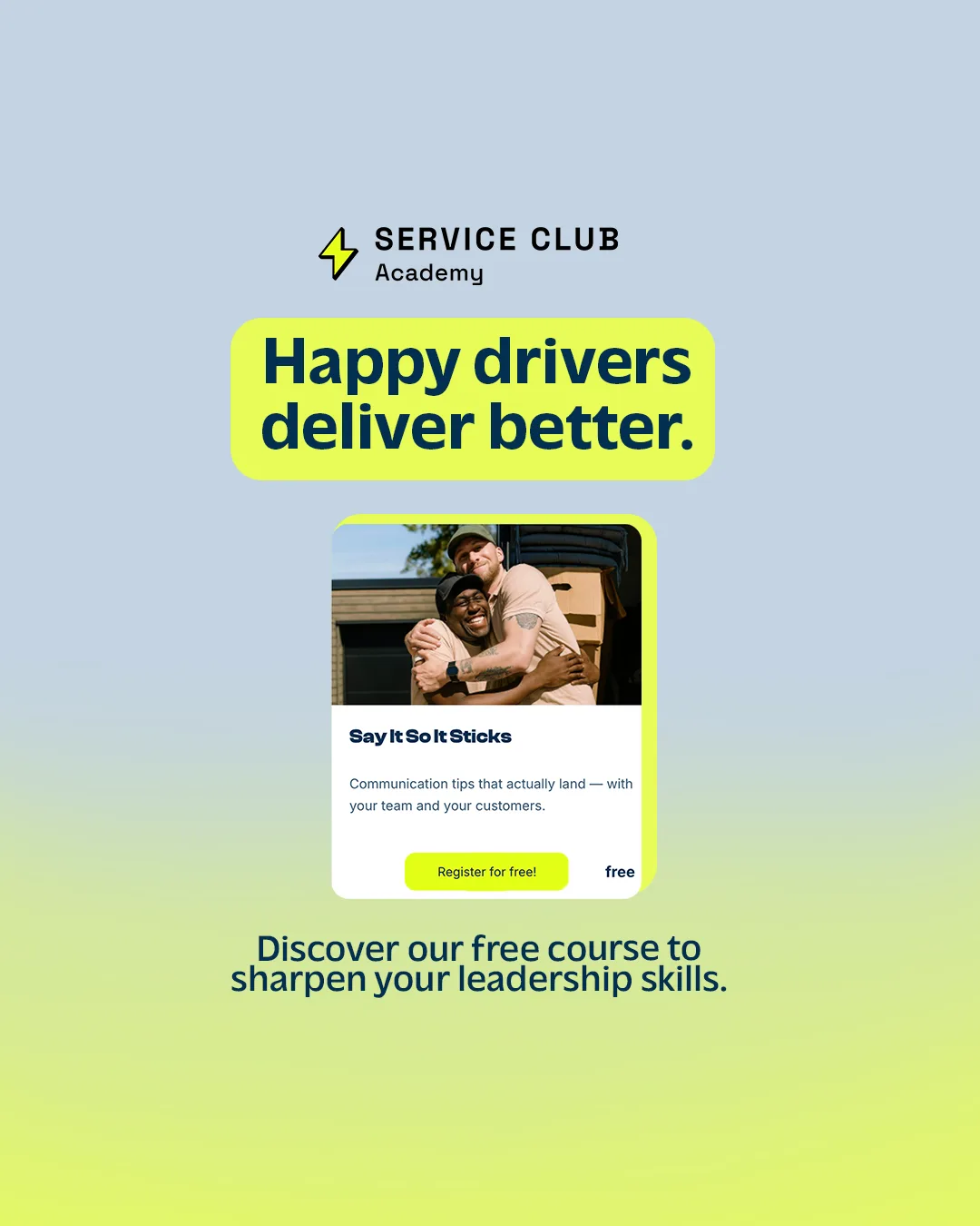 Service Club Academy Ad